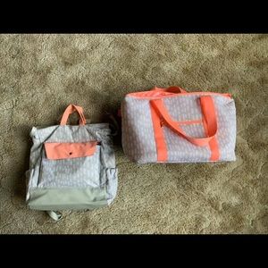 Oh Joy! brand diaper bag and duffel bag.